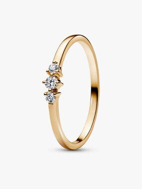 Pandora Era 14k Gold Lab-grown Diamond Triple Stone Ring